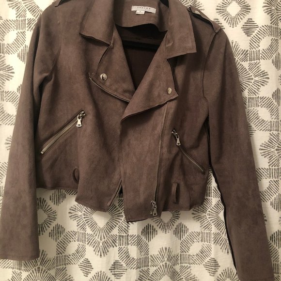 Suede cropped jacket - Picture 4 of 5